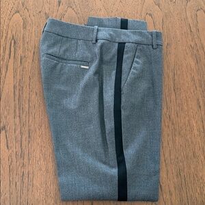 Calvin Klein Gray Pants with Black Logo Tab